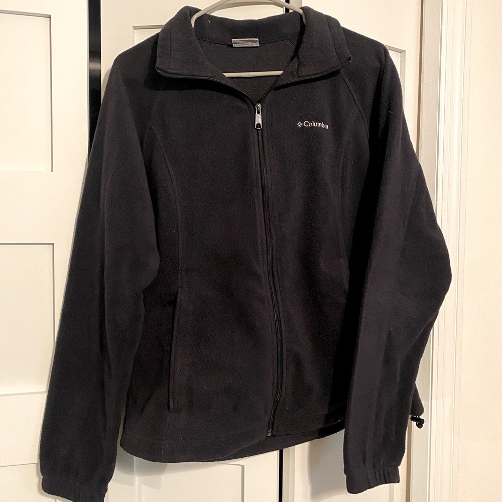 Columbia fleece jacket, Black, size XL.